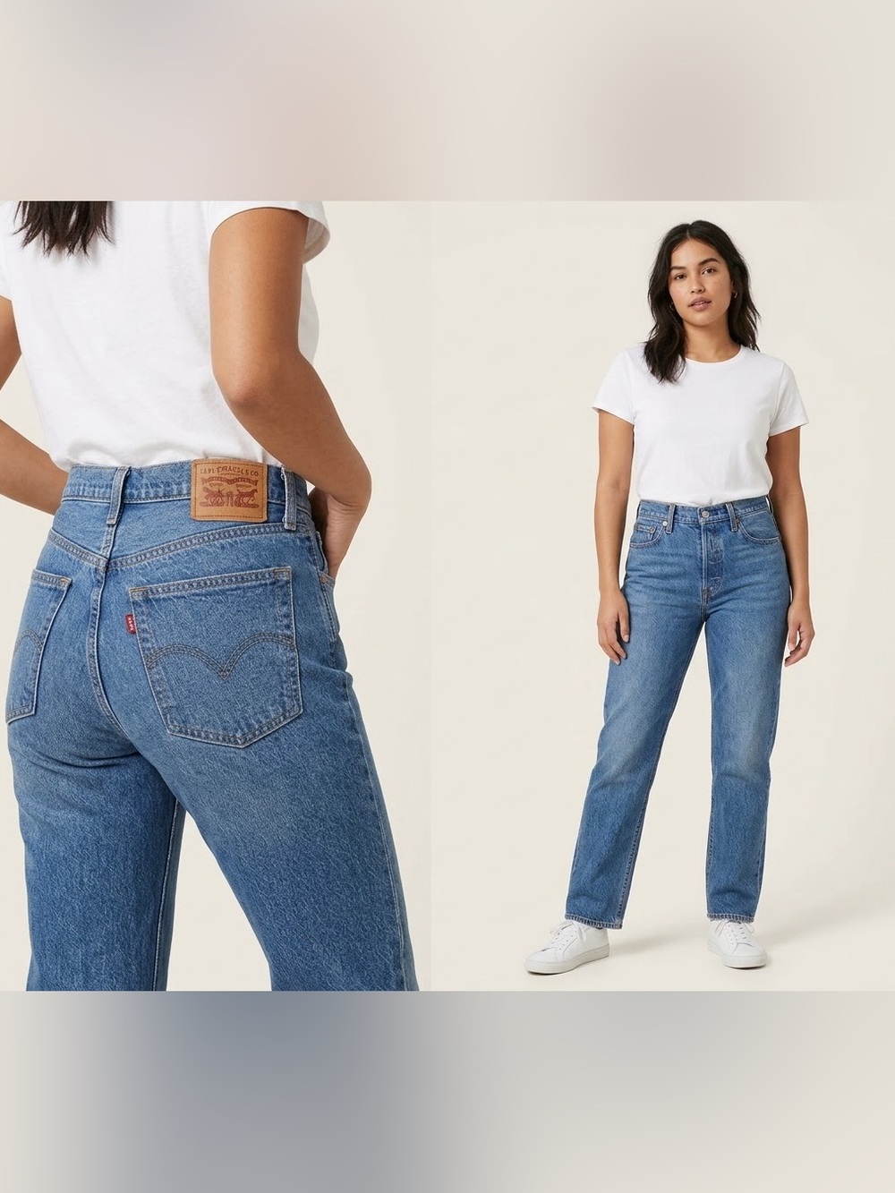 Levi's Straight Leg Jeans in Classic Blue Denim